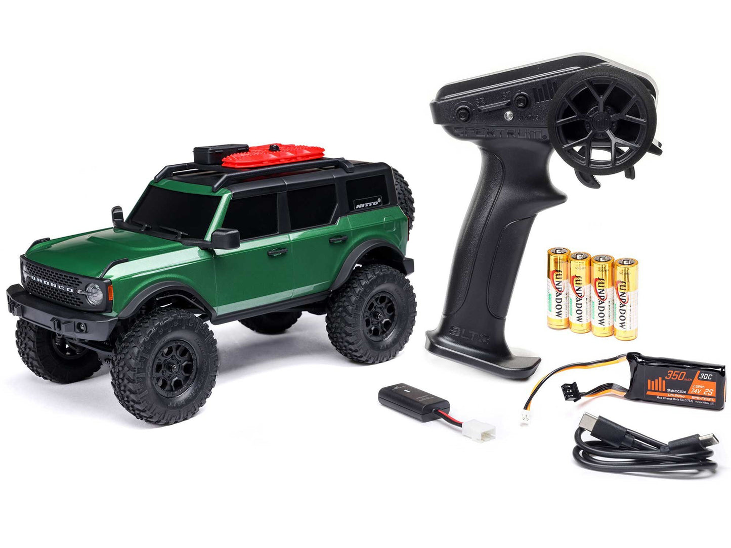 1/24 SCX24 Ford Bronco 4X4 RTR (inc Battery & Charger) Green