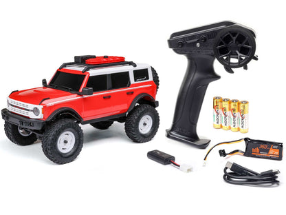 1/24 SCX24 Ford Bronco 4X4 RTR (inc Battery & Charger) Red