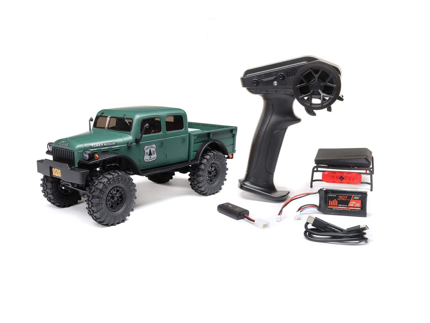 1/24 SCX24 Dodge Power Wagon 4WD Rock Crawler RTR Green