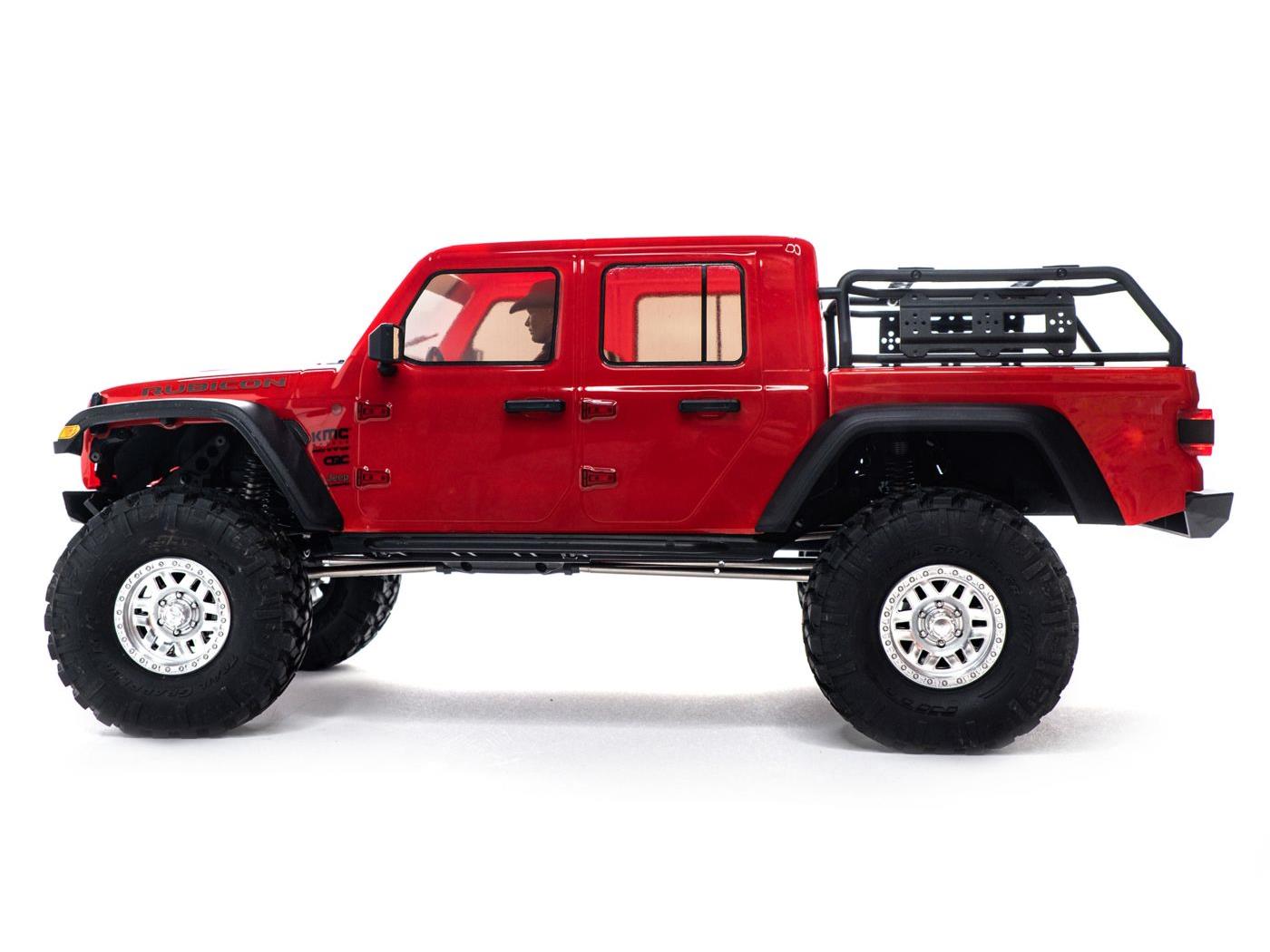 1/10 SCX10III Jeep JT Gladiator 4WD Rock Crawler RTR Red