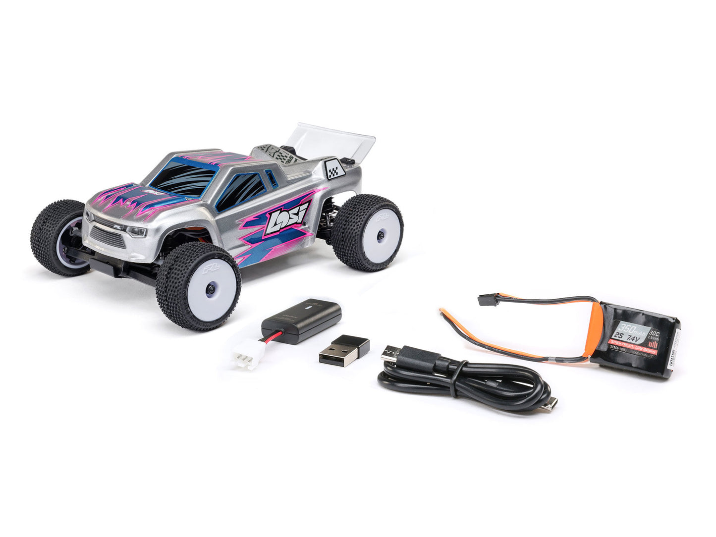 1/28 Micro-T 2WD Stadium Truck RTR Silver