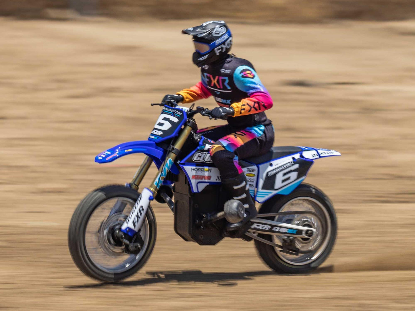 1/4 Promoto-MX Motorcycle RTR Club MX Blue