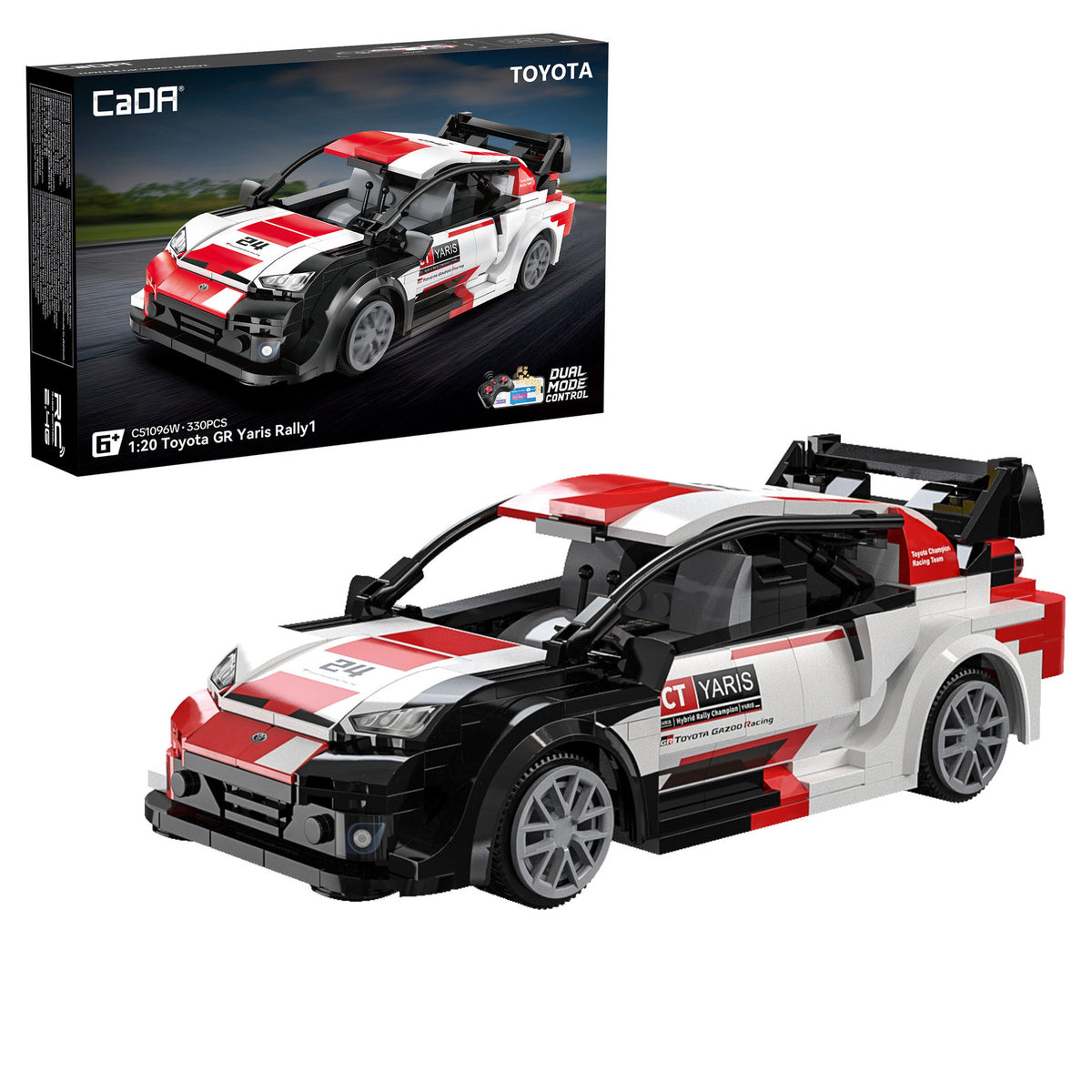 1:20 Toyota GR Yaris Rally 1 Car - 330 pcs