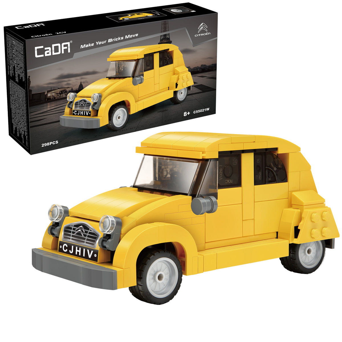 1:24 Citroën 2CV Retro Car - 298 pcs