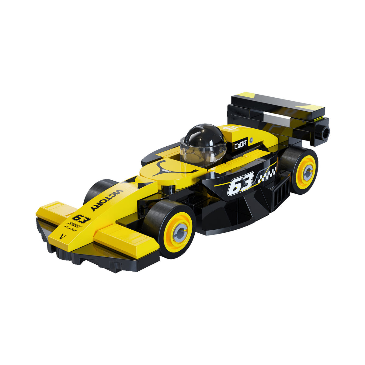 Mini Yellow Circuit Racing Car - 70 pcs