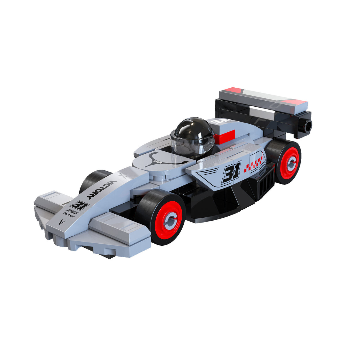 Mini Grey Circuit Racing Car - 70 pcs