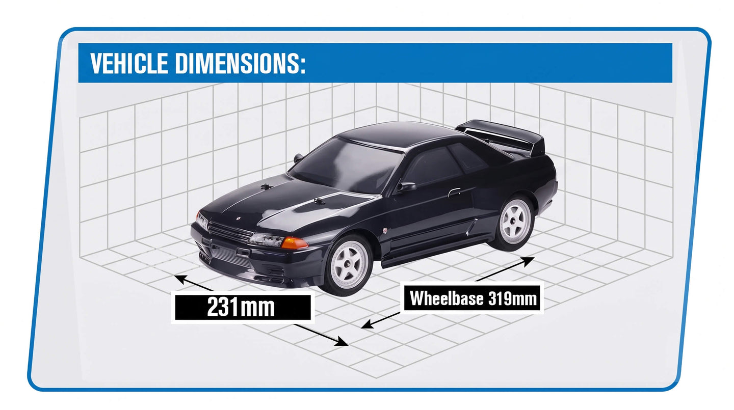 CARISMA M48S NISSAN SKYLINE GT-R (R32) 1/8 BRUSHLESS RTR