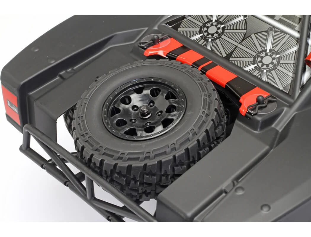 CEN RACING REEPER SC 1/10 4WD RTR BRUSHLESS TRUCK - MATTE BLACK WITH RED AND BLUE DECALS