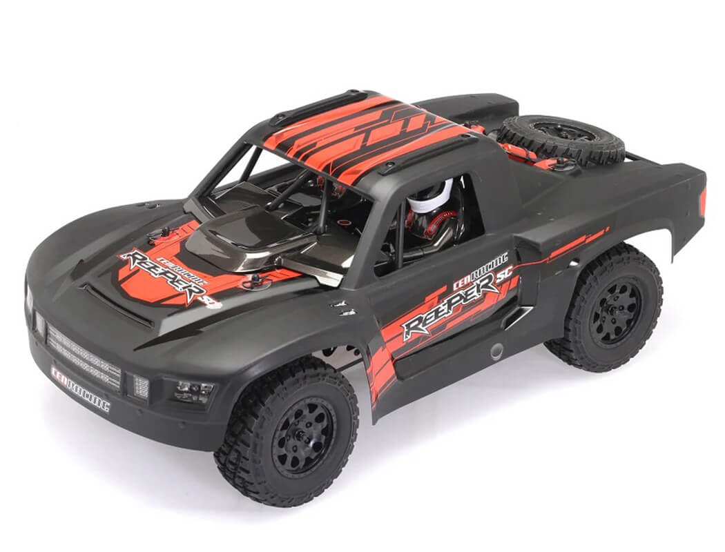 CEN RACING REEPER SC 1/10 4WD RTR BRUSHLESS TRUCK - MATTE BLACK WITH RED AND BLUE DECALS