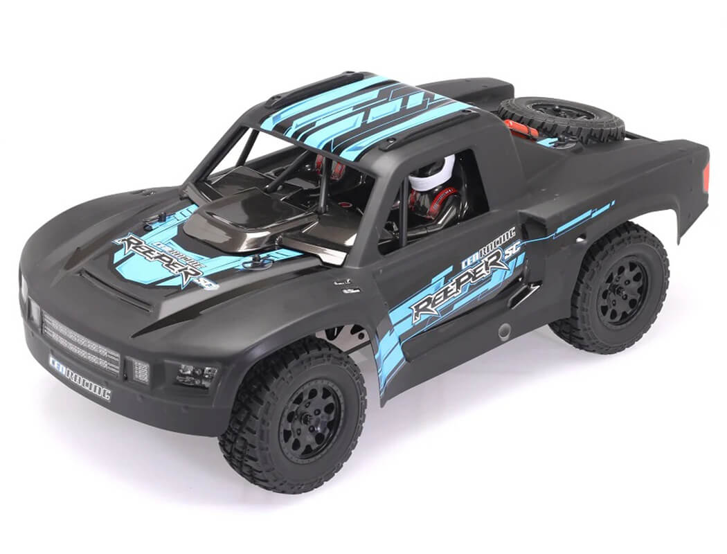 CEN RACING REEPER SC 1/10 4WD RTR BRUSHLESS TRUCK - MATTE BLACK WITH RED AND BLUE DECALS
