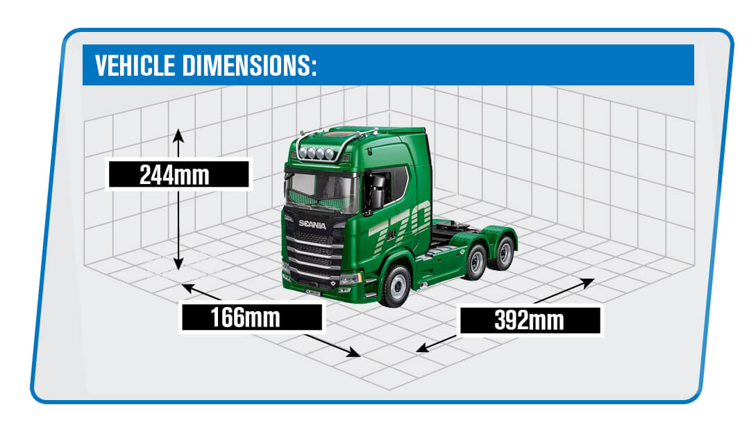 HUINA SCANIA 770S RC TRUCK RTR GREEN (EYES COMPATIBLE)