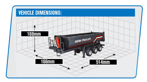 HUINA BLACK TRUCK TRAILER FOR 1501 SCANIA CABS