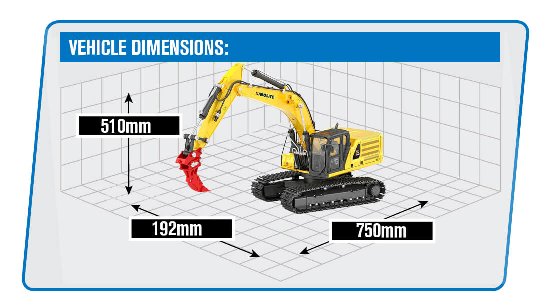 HUINA K961 KABOLITE HYDRAULIC EXCAVATOR WITH TOOL ATTACHMENTS (RIPPER, HAMMER AND CLAW)