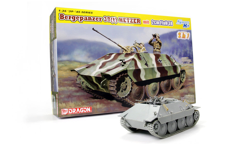 1/35 Bergepanzer 38(t) Hetzer mit 2cm FlaK 38 with Interior & Bonus Items
