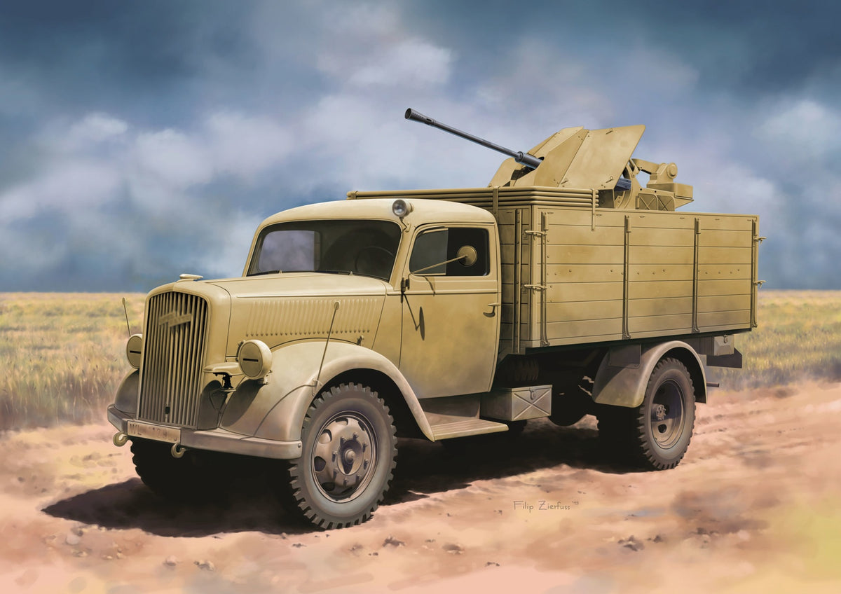 1/35 German 3T 4X2 Truck w/2cm Flak