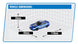 E-ZEE RC 1/43 LIGHTING MUSCLE 4WD DRIFT CAR WITH GYRO - BLUE