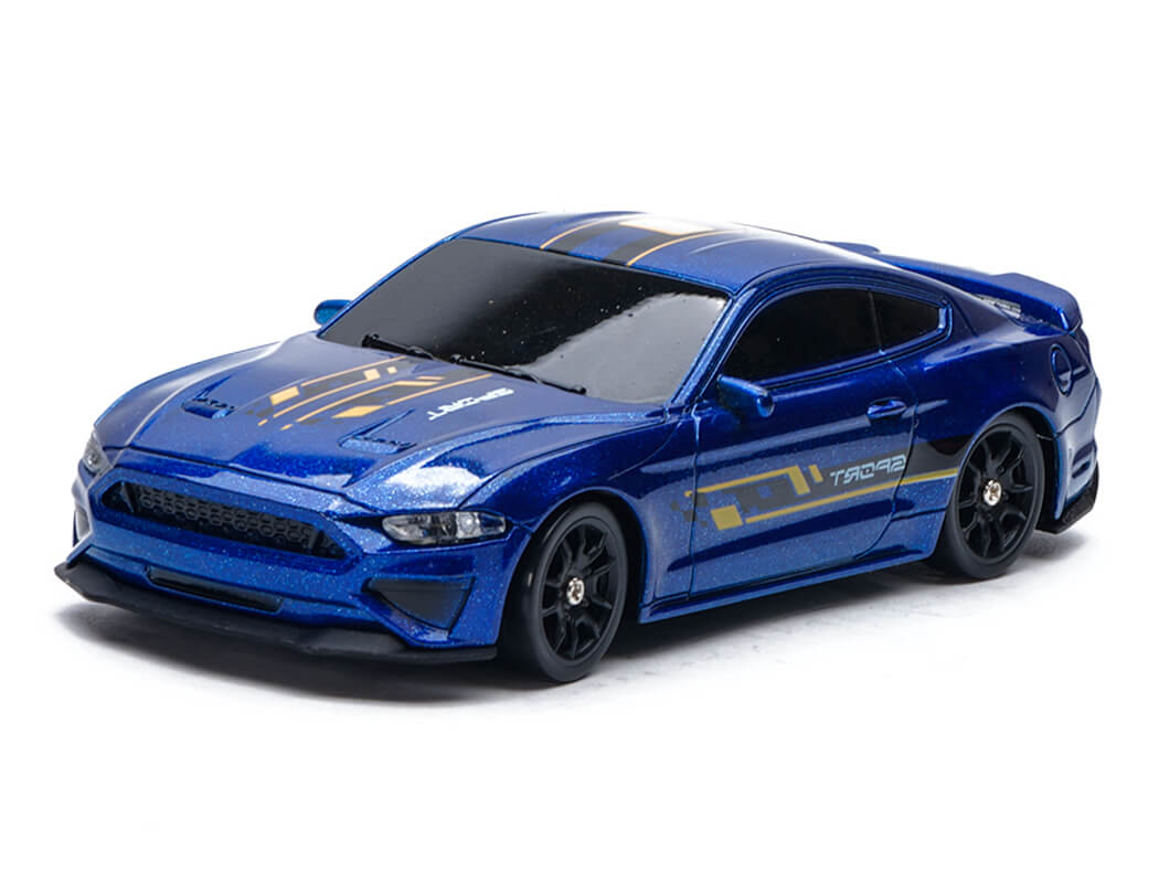 E-ZEE RC 1/43 LIGHTING MUSCLE 4WD DRIFT CAR WITH GYRO - BLUE