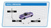 E-ZEE RC 1/43 LIGHTING MUSCLE 4WD DRIFT CAR W/GYRO - PURPLE