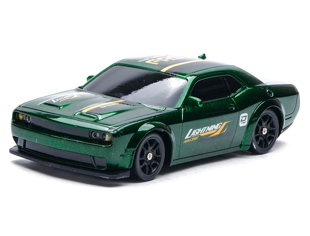 E-ZEE RC 1/43 LIGHTING STINGER 4WD DRIFT CAR WITH GYRO - GREEN