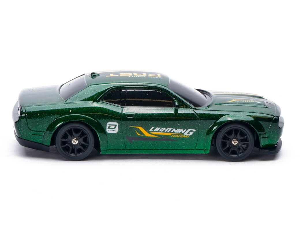 E-ZEE RC 1/43 LIGHTING STINGER 4WD DRIFT CAR WITH GYRO - GREEN