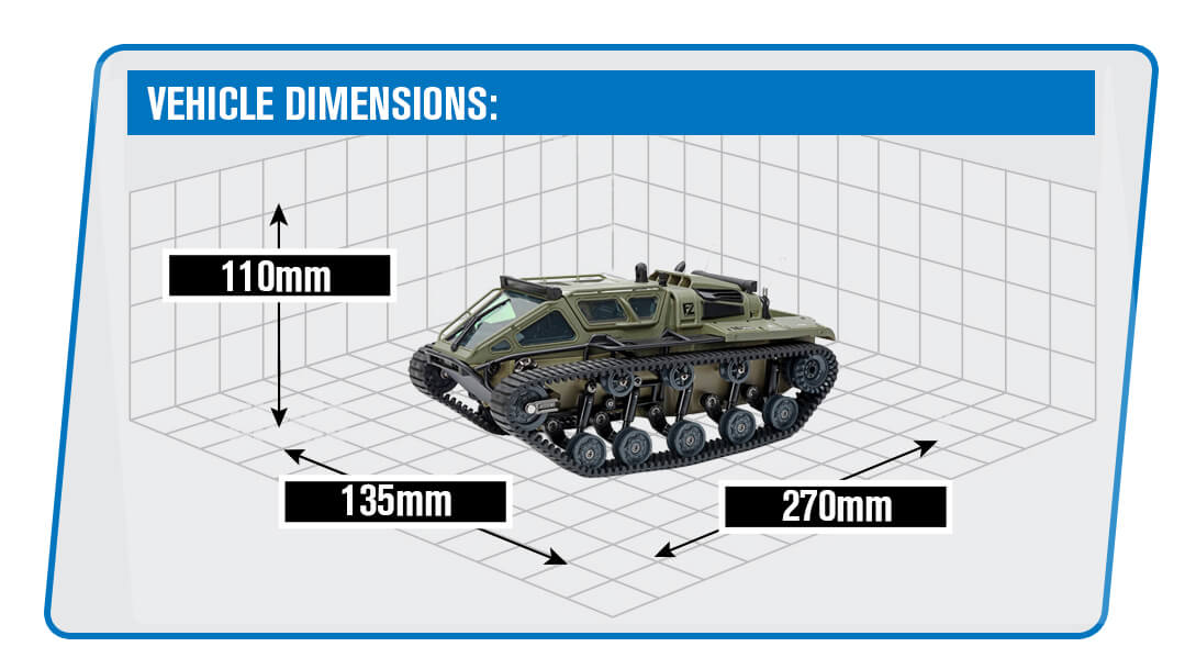 E-ZEE RC 1/16 RIPSAW HIGH SPEED DRIFT TANK - GREEN