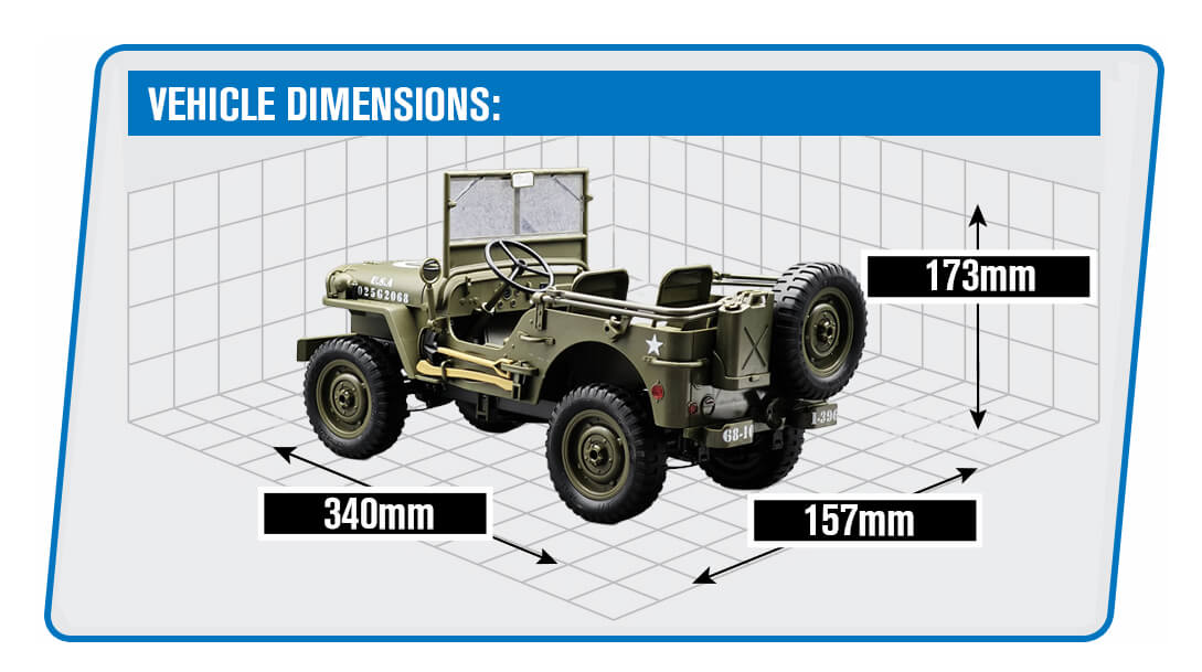 E-ZEE RC 1/10 4WD RC WILLYS JEEP WITH LED LIGHTS