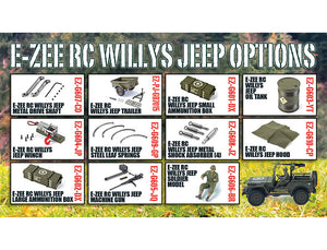 E-ZEE RC 1/10 4WD RC WILLYS JEEP WITH LED LIGHTS