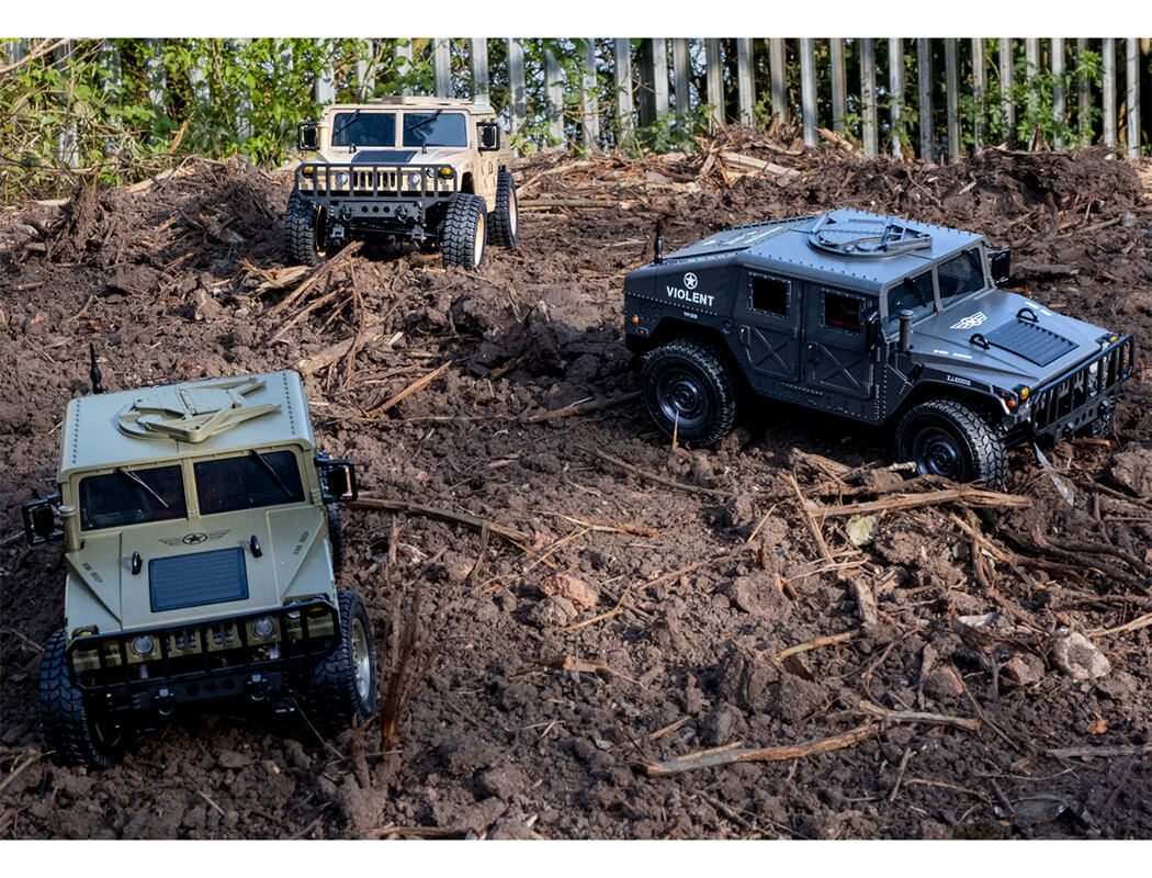 E-ZEE RC 1/16 4WD RC HUMMER MILITARY TRUCK - DESERT SAND