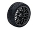 FASTRAX 1/10 STREET/TREAD TYRE STAR SPOKE GUN METAL WHEEL COMPLETE SET OF 4