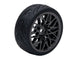 FASTRAX 1/10 STREET/TREAD TYRE STAR SPOKE GUN METAL WHEEL COMPLETE SET OF 4