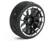 FASTRAX 1/10 STREET/TREAD TYRE 14SP BLACK/CHROME WHEEL