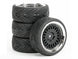 FASTRAX 1/10 STREET/TREAD TYRE CLASSIC BLACK/CHROME WHEEL
