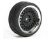 FASTRAX 1/10 STREET/TREAD TYRE CLASSIC BLACK/CHROME WHEEL
