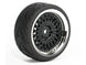 FASTRAX 1/10 STREET/TREAD TYRE CLASSIC BLACK/CHROME WHEEL
