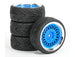 FASTRAX 1/10 STREET/TREAD TYRE CLASSIC BLUE/CHROME WHEEL
