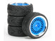 FASTRAX 1/10 STREET/TREAD TYRE CLASSIC BLUE/CHROME WHEEL