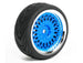 FASTRAX 1/10 STREET/TREAD TYRE CLASSIC BLUE/CHROME WHEEL