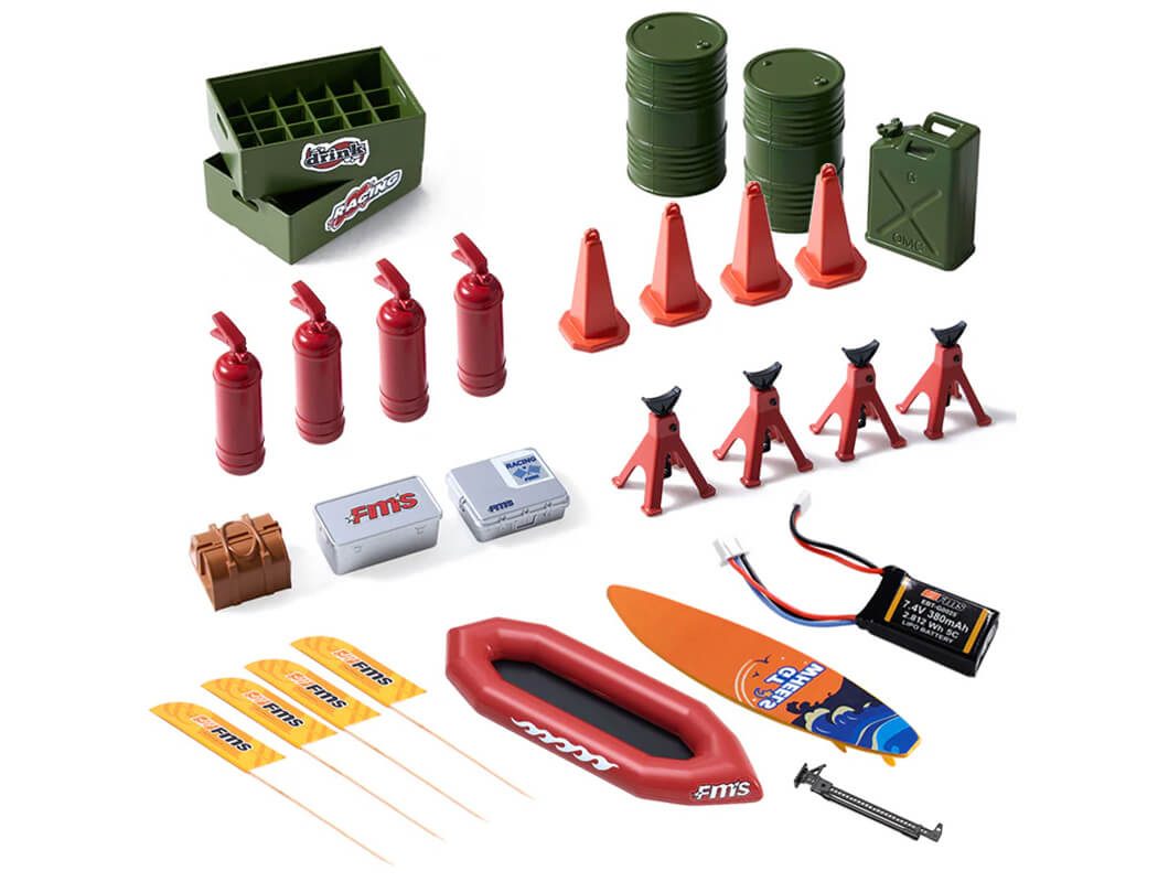 FMS LAND ROVER TROPHY DECORATION SET WITH BATTERY