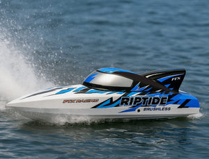 FTX RIPTIDE TURBOJET BRUSHLESS R/C SPEED BOAT 41CM - BLUE