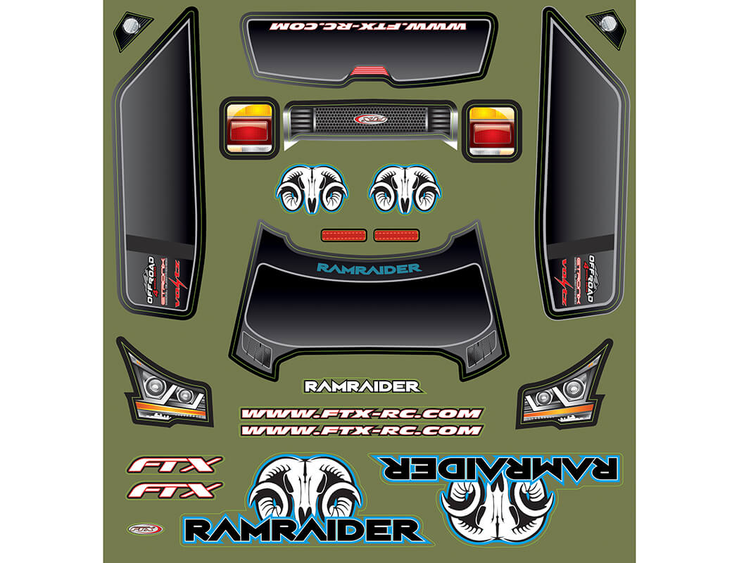 FTX RAMRAIDER DECAL SHEET
