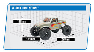 FTX UTAH 2.0 1:18 BRUSHLESS 2-SPEED LCG CRAWLER - GREY