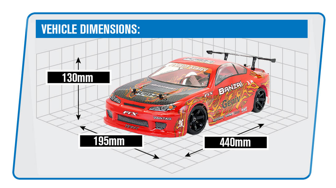 FTX BANZAI 2.4GHZ 4WD RTR 1/10 BRUSHED DRIFT CAR