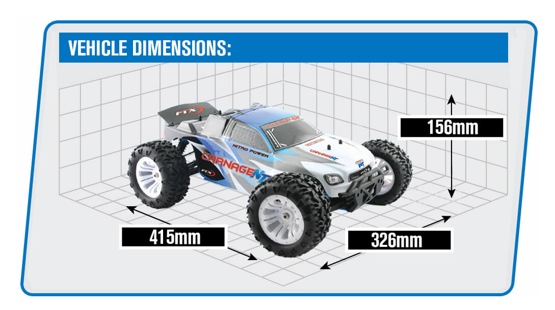 FTX CARNAGE NT 4WD RTR 1/10TH NITRO TRUCK