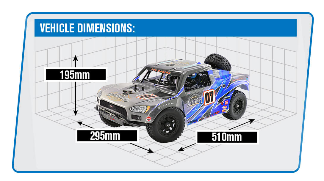 FTX ZORRO 1/10 NITRO TROPHY TRUCK 4WD RTR - BLUE
