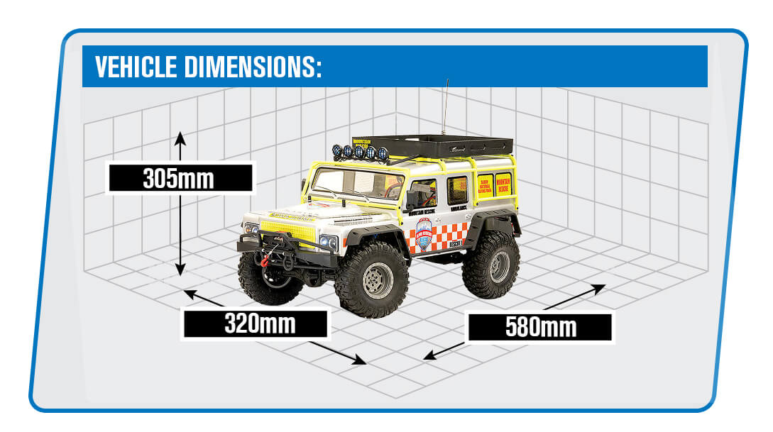 FTX KANYON 4X4 MOUNTAIN RESCUE 2-SPEED RTR 1:10 XL CRAWLER