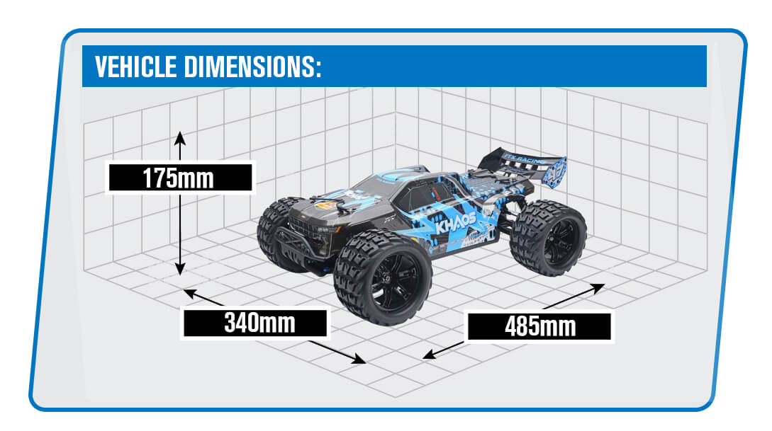 FTX KHAOS 1/10 BRUSHLESS 4WD TRUGGY RTR WITH 3S LIPO AND CHARGER - BLUE