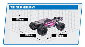 FTX KHAOS 1/10 BRUSHLESS 4WD TRUGGY RTR WITH 3S LIPO & CHARGER - PURPLE