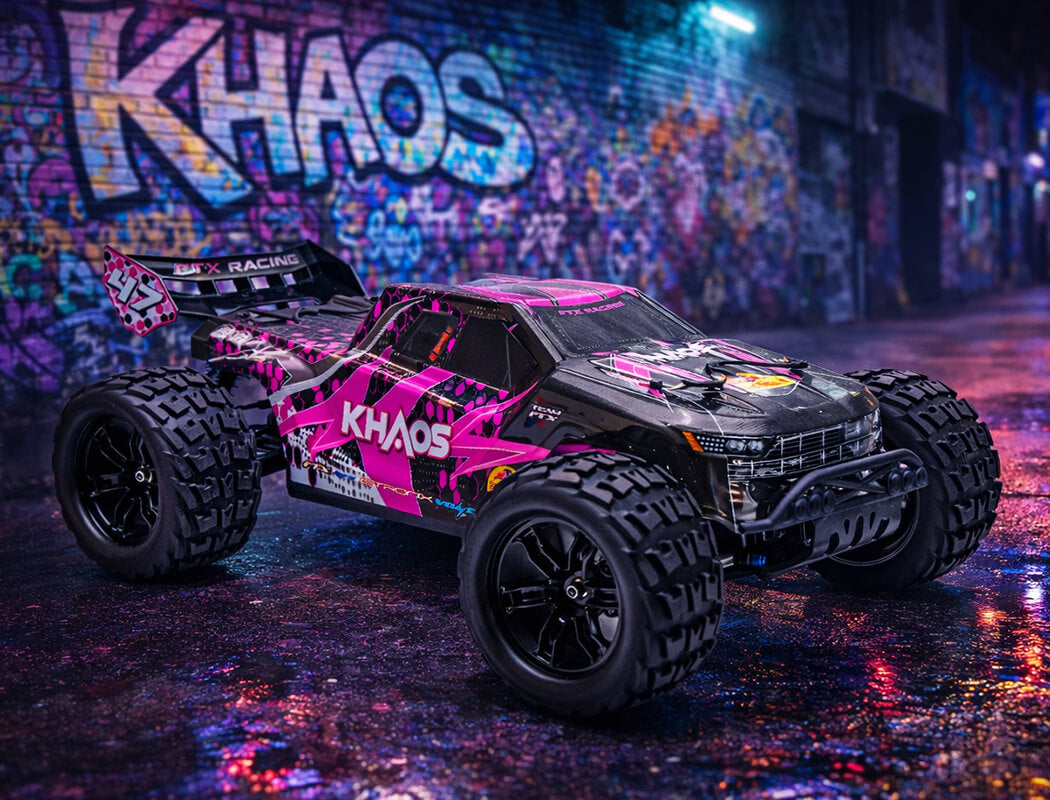 FTX KHAOS 1/10 BRUSHLESS 4WD TRUGGY RTR WITH 3S LIPO & CHARGER - PURPLE
