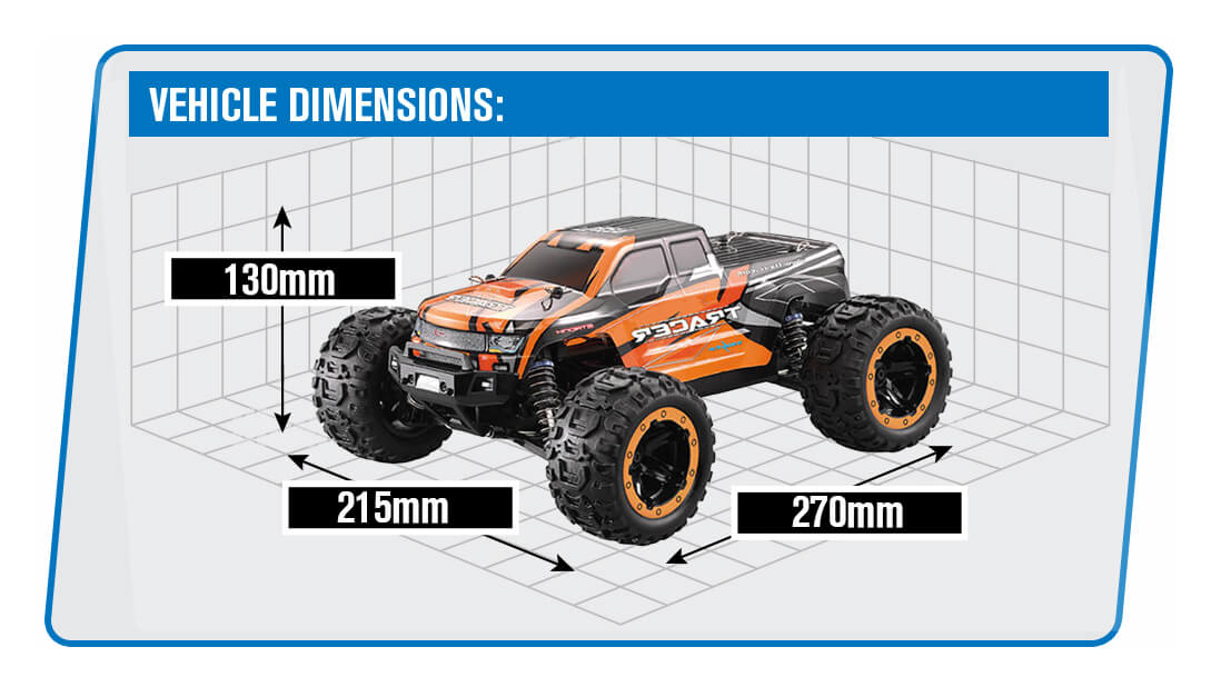 FTX TRACER 1/16 4WD MONSTER TRUCK RTR - ORANGE
