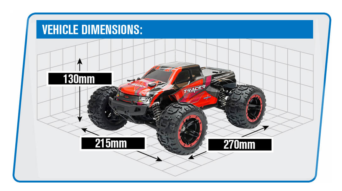 FTX TRACER 1/16 4WD MONSTER TRUCK RTR - RED